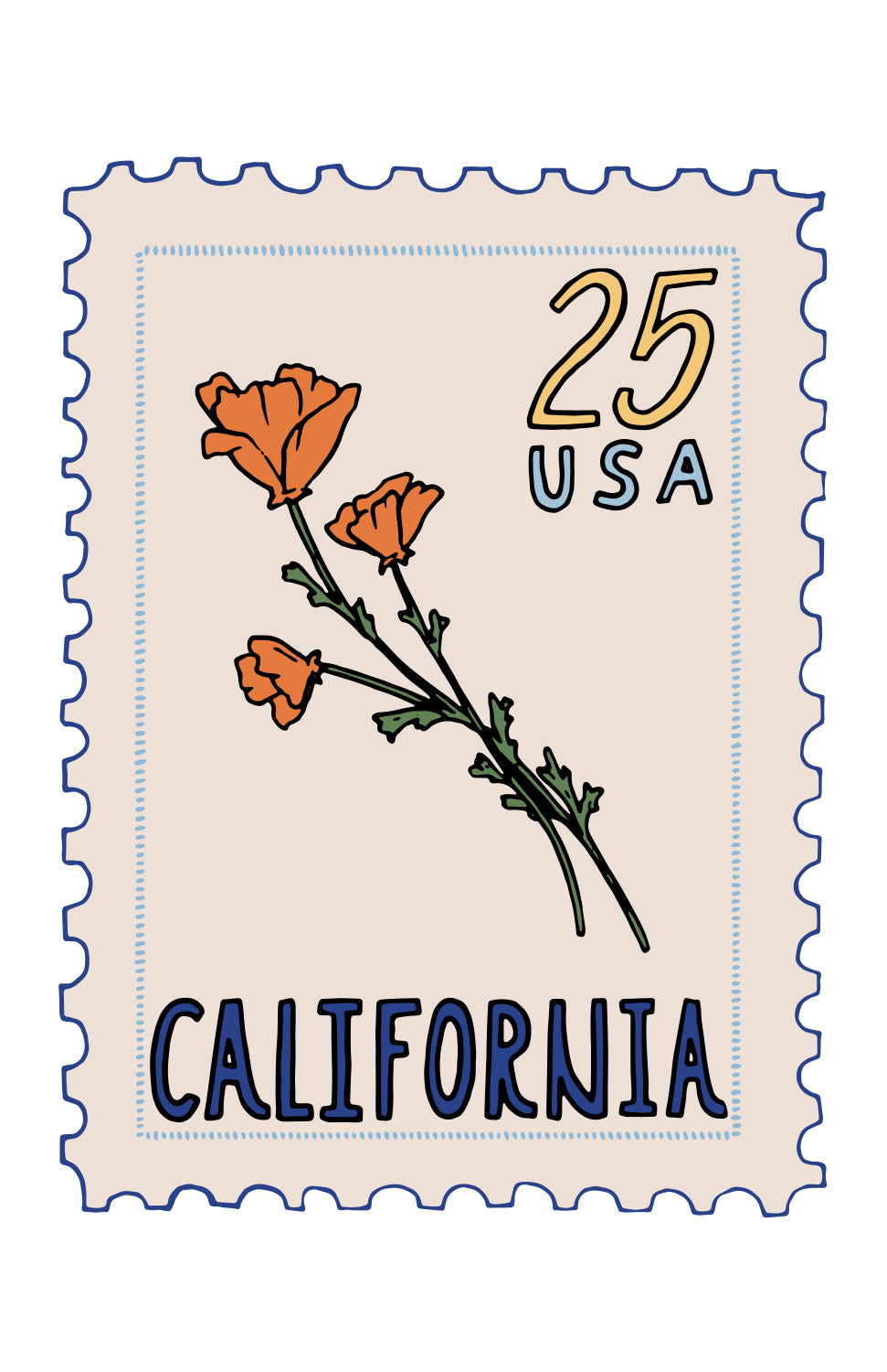 CALIFORNIA STAMP PRINT