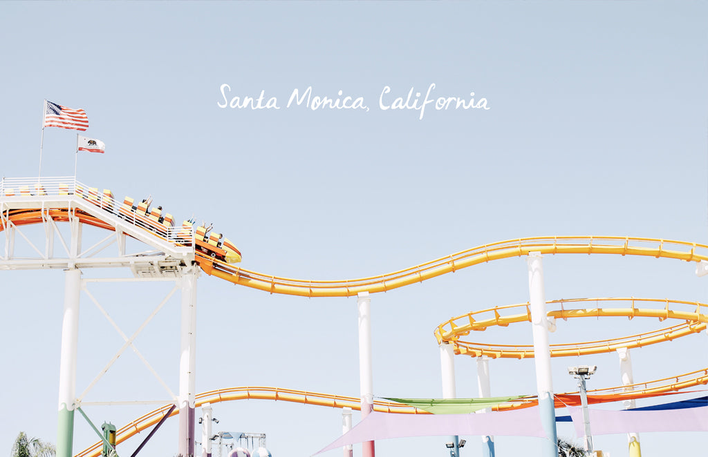 SANTA MONICA PIER ROLLER COASTER PRINT