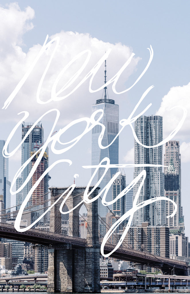NEW YORK CITY SKYLINE TYPOGRAPHY PRINT